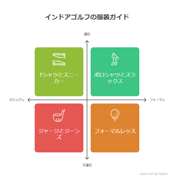 インドアゴルフスクールの服装